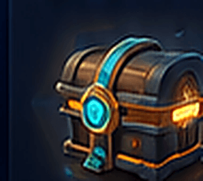 A 3D treasure chest prop